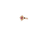 Stamp Rubellite 18K Rose Gold Ring w. Rubellite