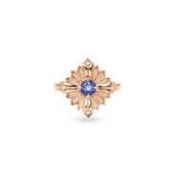 Stamp Tanzanite LM 18K Gold Ring w. Tanzanites