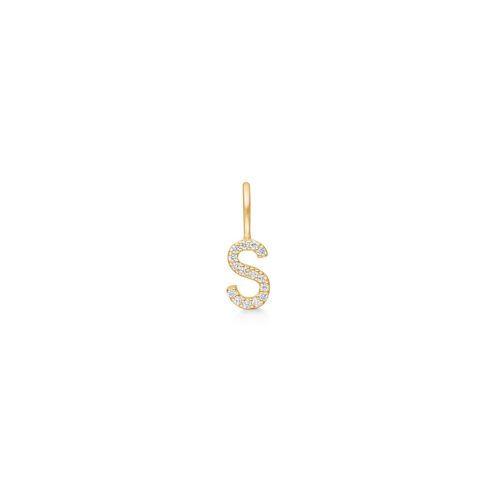 My S 18K Gold Pendant w. Diamonds