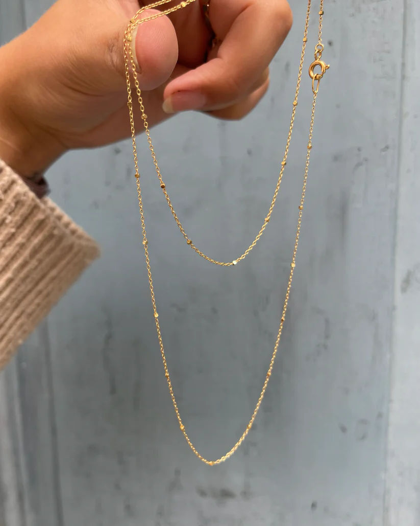 Saturn chain 18K Gold Necklace