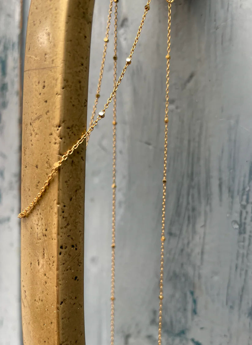 Saturn chain 18K Gold Necklace