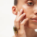 Scarab Fly 18K Gold & Silver Ring