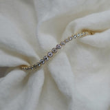 Cara 14K Gold Bangle w. Diamonds