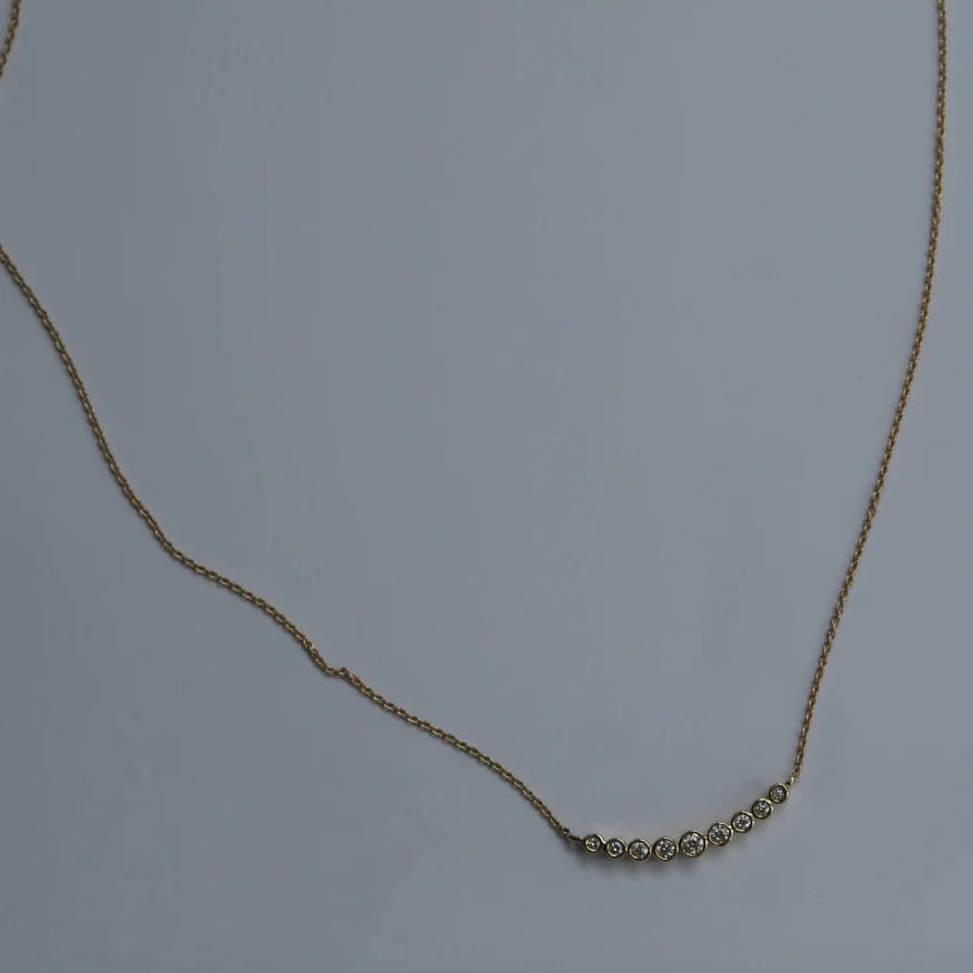 Ava 14K Gold Necklace w. Diamonds