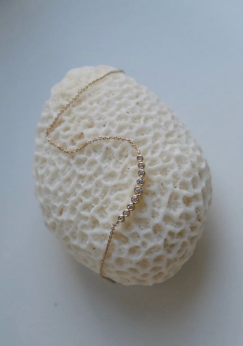 Ava 14K Gold Necklace w. Diamonds