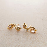 Seafire 18K & 22K Guld Ørering m. Morganit & Diamanter