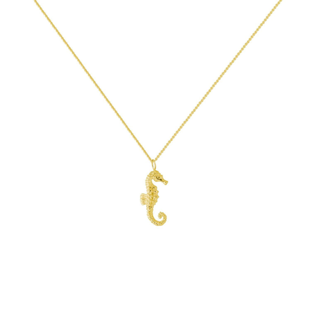 seahorse gold necklace