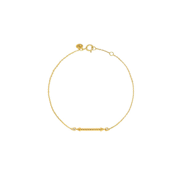 Selene 18K Gold Bracelet w. Diamonds