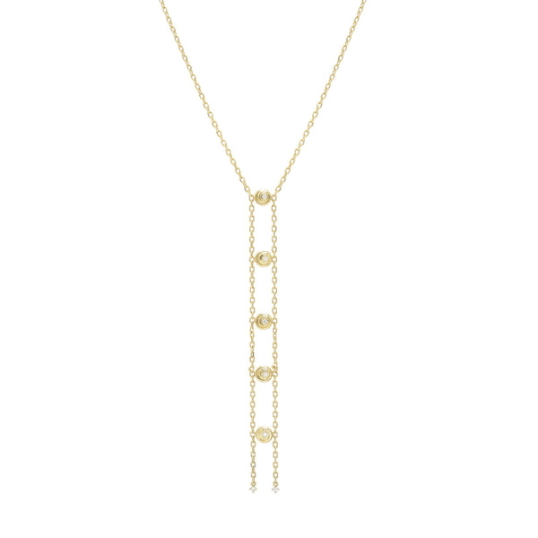 Shelby 14K Gold Necklace w. Diamonds
