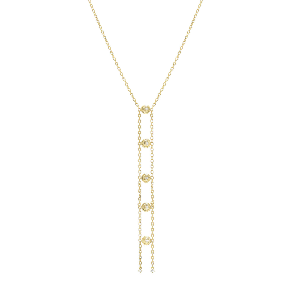 Shelby 14K Gold Necklace w. Diamonds