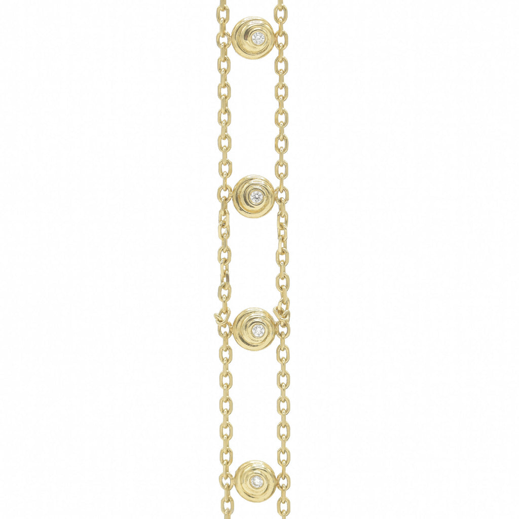 Shelby 14K Gold Necklace w. Diamonds