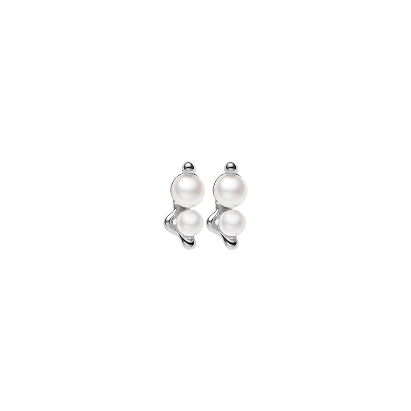 Shibuya Ni Silver Stud w. Pearls