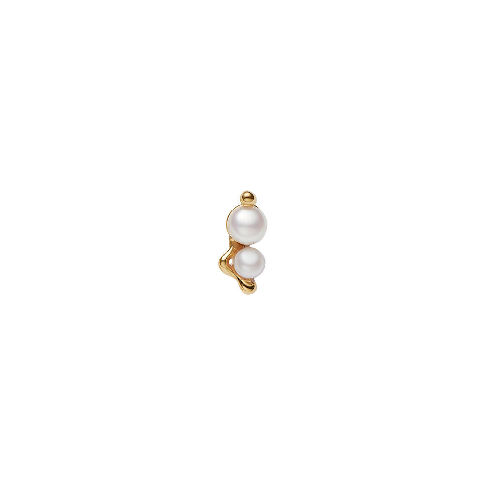 Shibuya Ni Gold Plated Stud w. Perlen