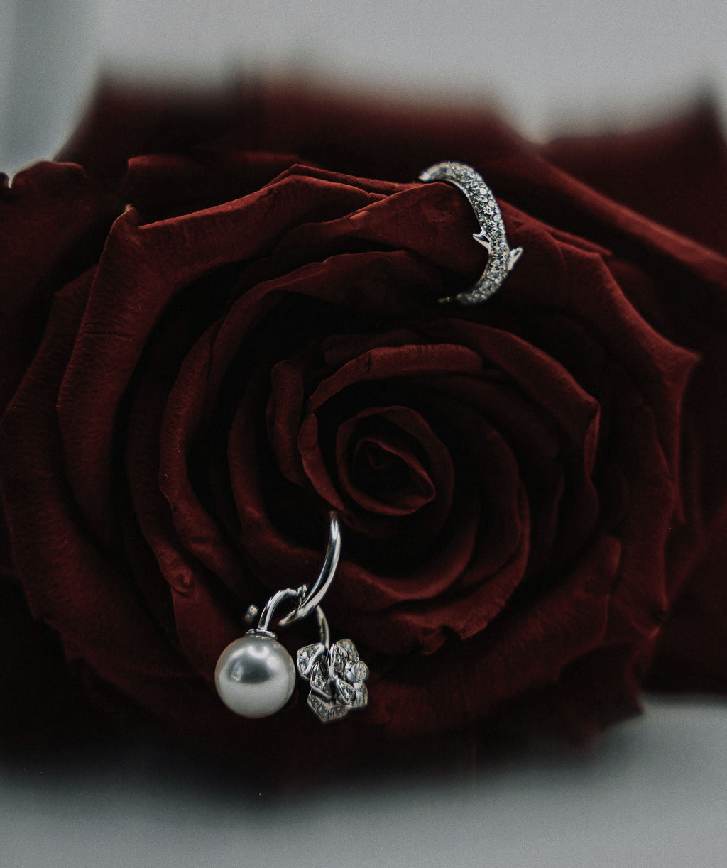 Thorns of a Rose 14K Guld Earcuff m. Diamanter