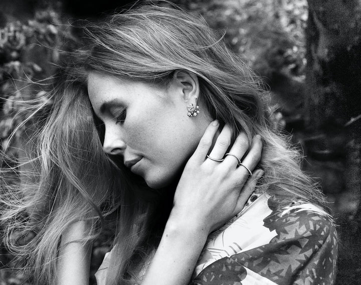 Shooting Stars 18K Guld Ørering-vedhæng m. Diamanter