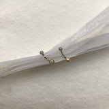 SHOOTING STAR 14K Gold Stud w. Diamond & Akoya pearl