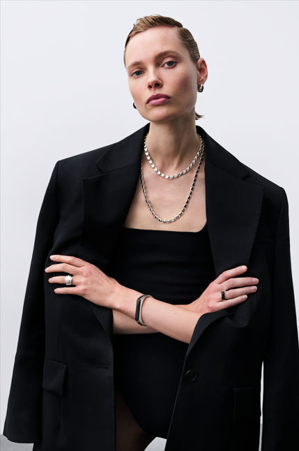 Legacy Silver Bracelet w. Mpingo Wood