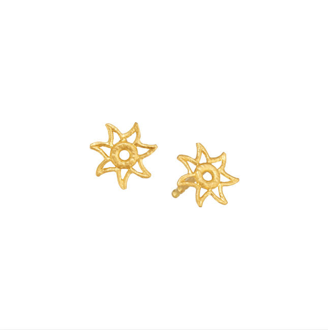 Sun Mini 18K Gold Earrings