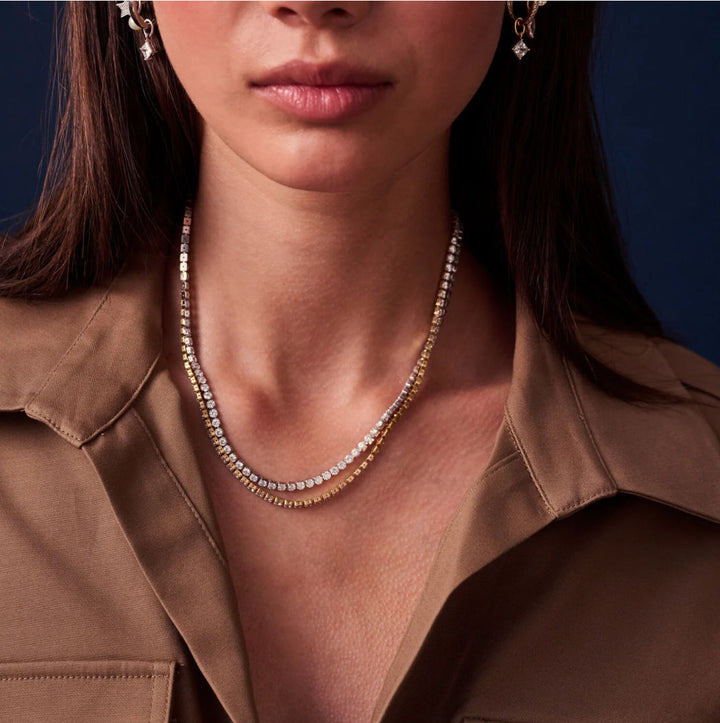 Ellera Grande 18K Gold Plated Necklace w. Zirconias