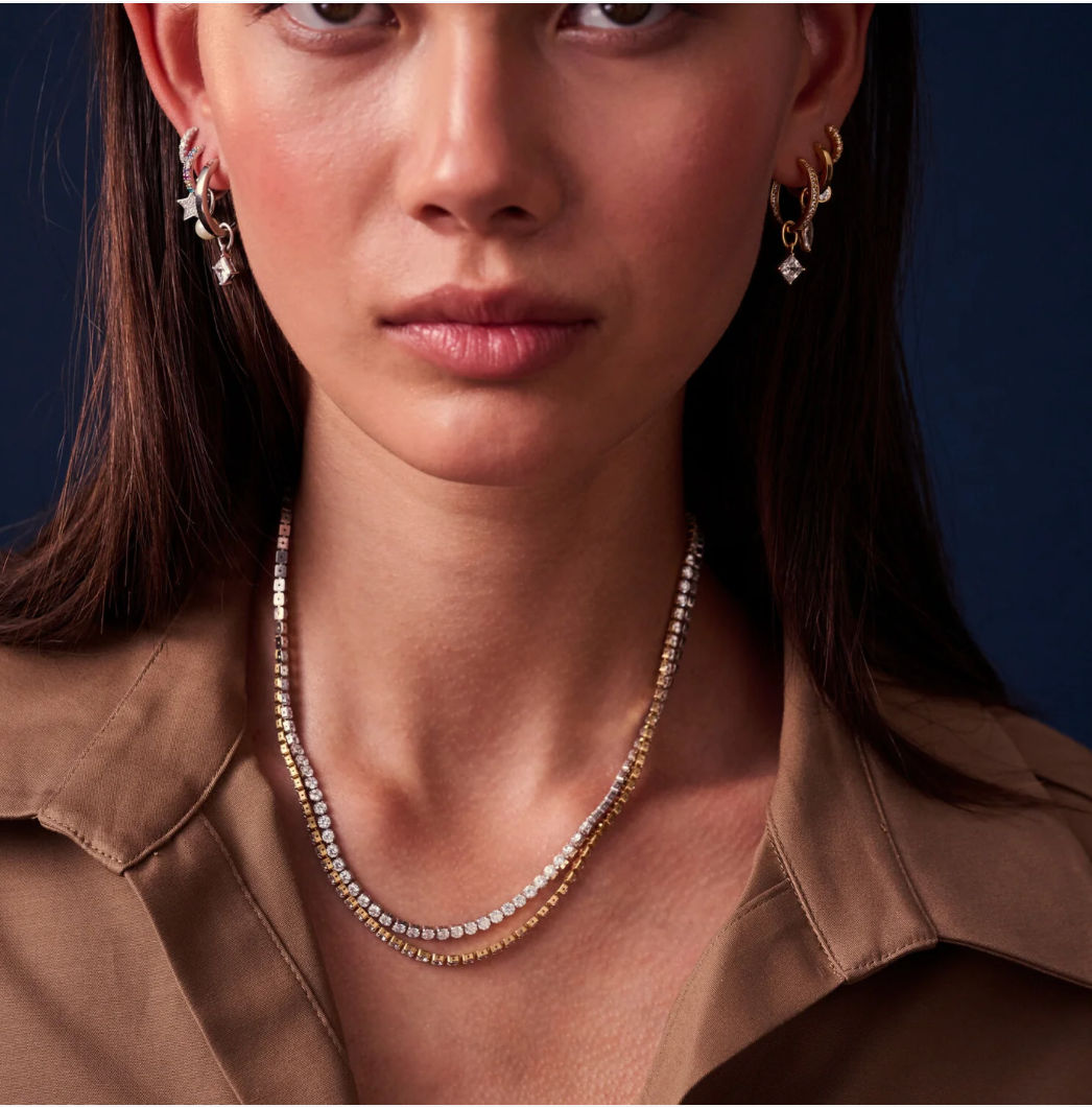 Ellera Grande Silver Necklace w. Zirconias