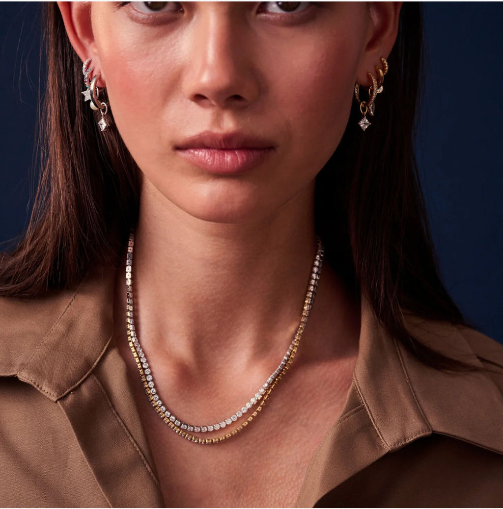 Ellera Grande Silver Necklace w. Zirconias