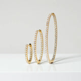 Ellisse Piccolo 18K Gold Plated Hoops w. Colored Zirconias