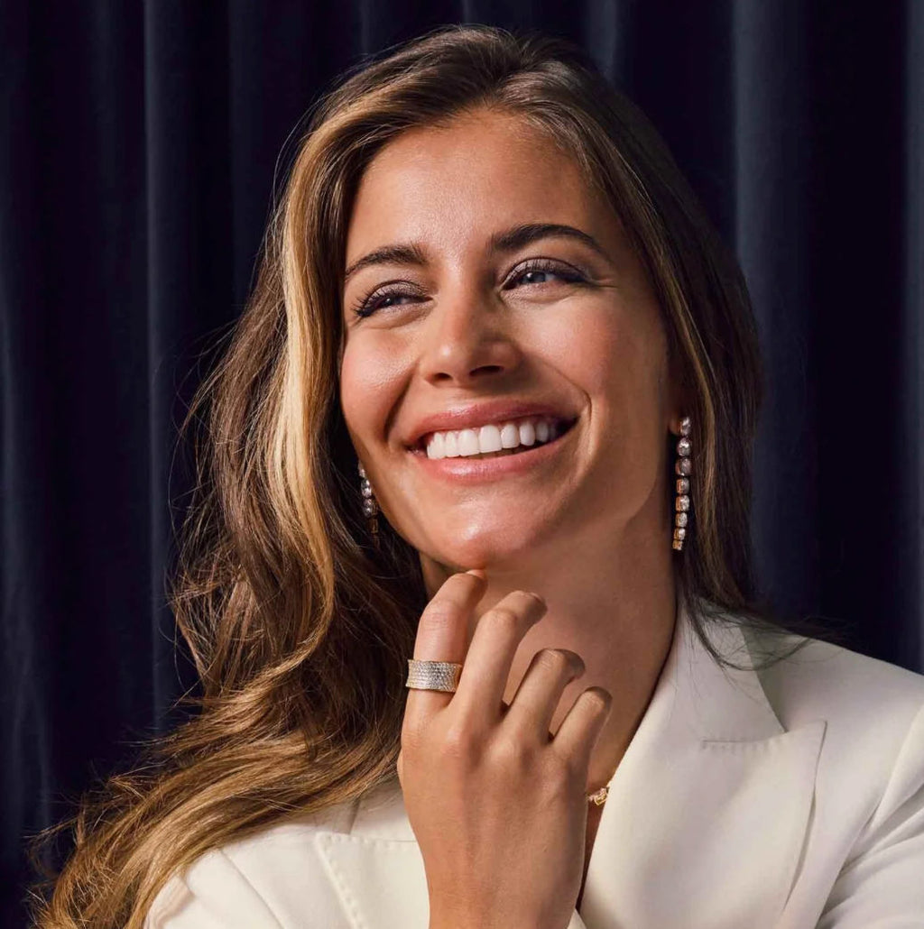 Felline Concavo Silver Ring w. Zirconias