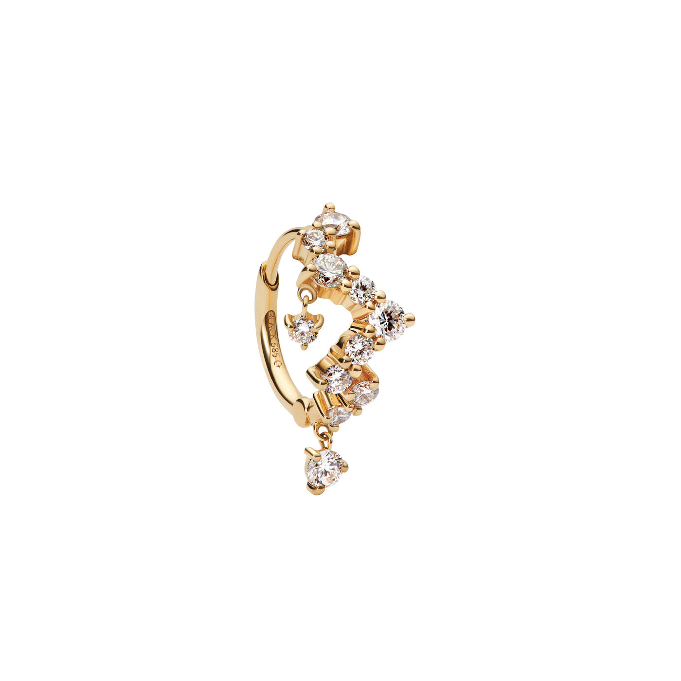 Sky 14K Guld Creol m. Lab-Grown Diamanter