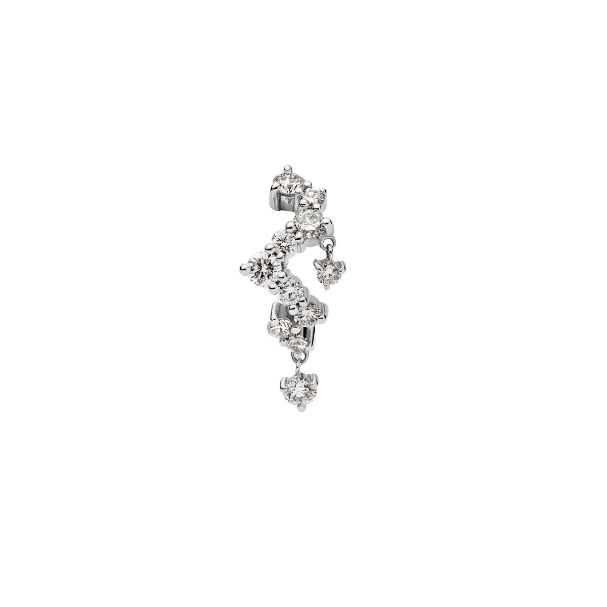 Sky 14K White Gold Huggie w. Lab-Grown Diamonds