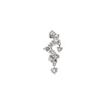 Sky 14K White Gold Huggie w. Lab-Grown Diamonds