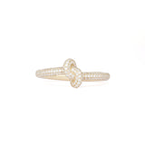 Legacy Knot Mini (Slim) 18K Gold Ring w. Diamanten