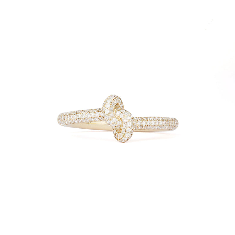 Legacy Knot Mini (Slim) 18K Gold Ring w. Diamanten