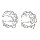 Diamonds Smoulder 18K White Gold Ear Hangers w. Diamonds