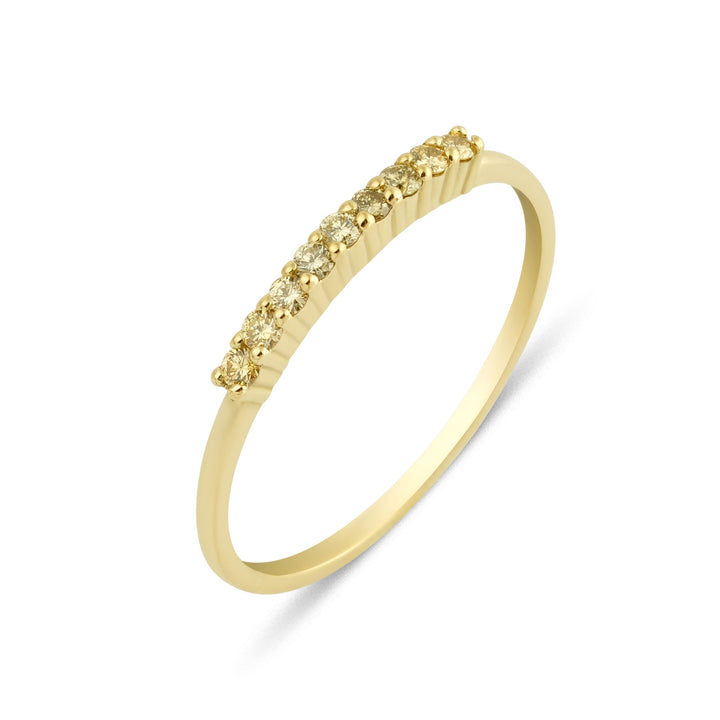 Sonia Bar 18K Gold Ring w. Yellow Diamonds