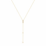 Alexa Fine Jewelry | Sparkly Sparkly Lariat 18K Gold Necklace w. Diamonds