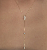 Sparkly Sparkly Lariat Halskette aus 18K Rosegold mit Diamanten