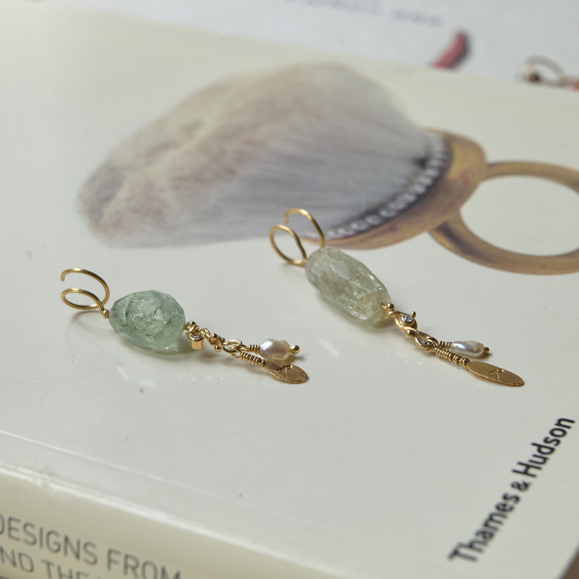 spiral aquamarine earring nicolekidman . practicalmagicjpg