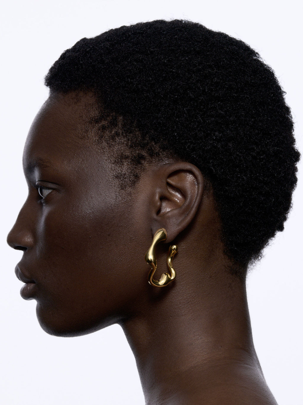 Splash Small Gold Plated Hoops