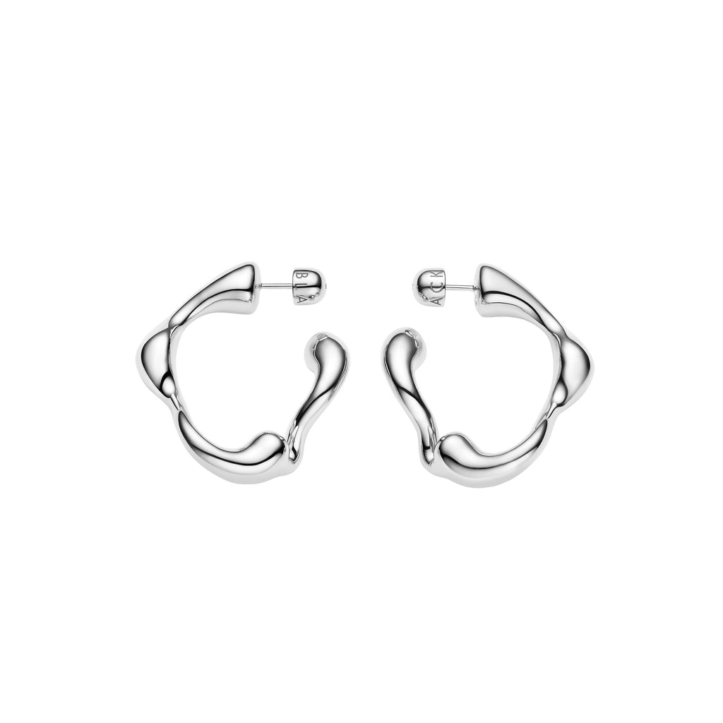 Splash Small Silver Hoops