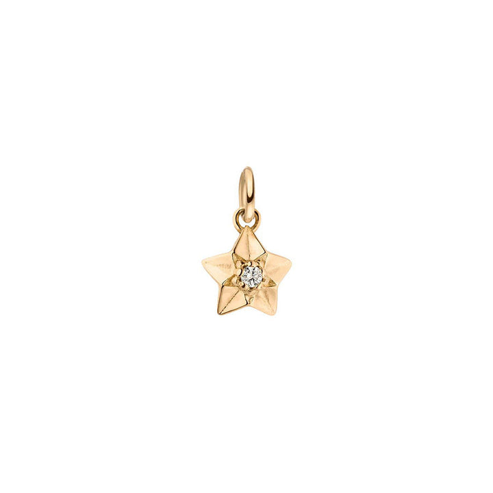 Stardust 18K Gold Pendant w. Lab-Grown Diamond