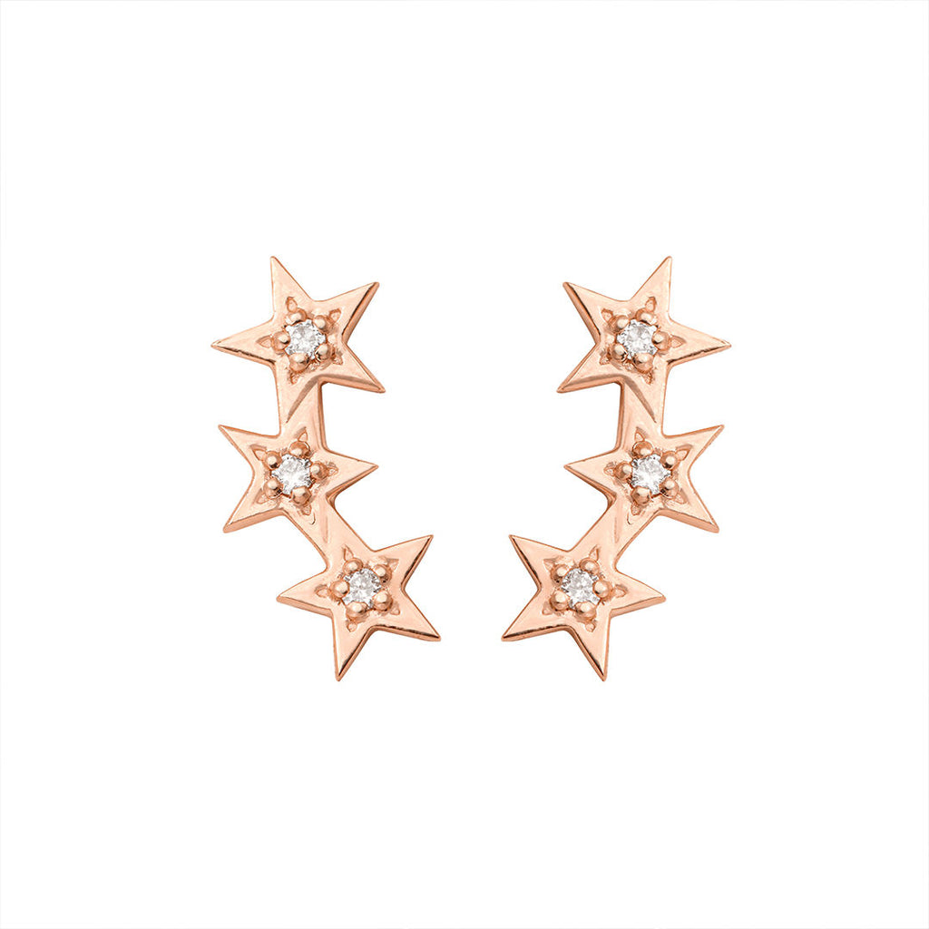 Starry Night 18K White Gold Stud w. Diamond