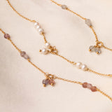 18K Gold Plated Bracelet w. Pink Spinel