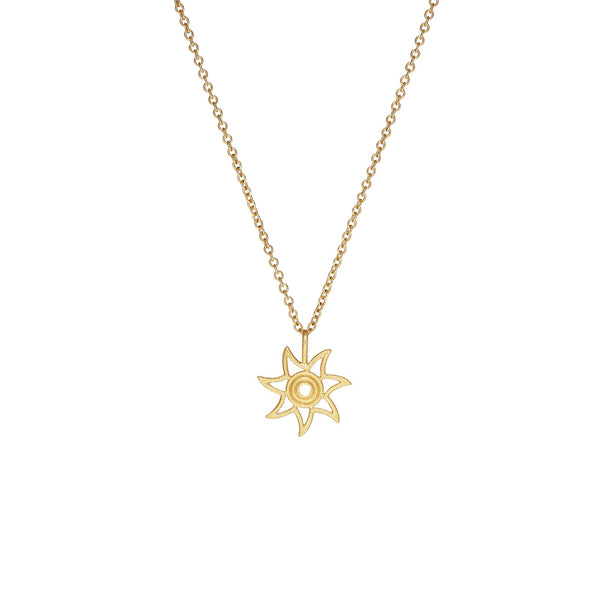 Sun Small 18K Gold Pendant