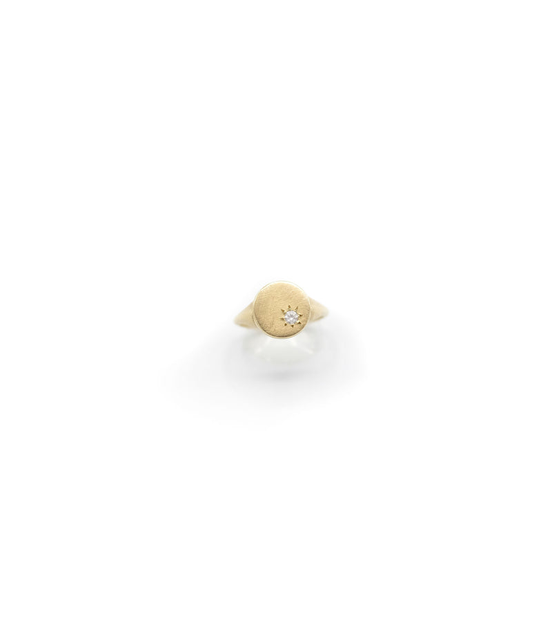 Sunshine 9K Gold Ring w. Zirconia