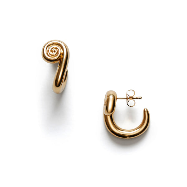 Swirl Gold Plated Earrings