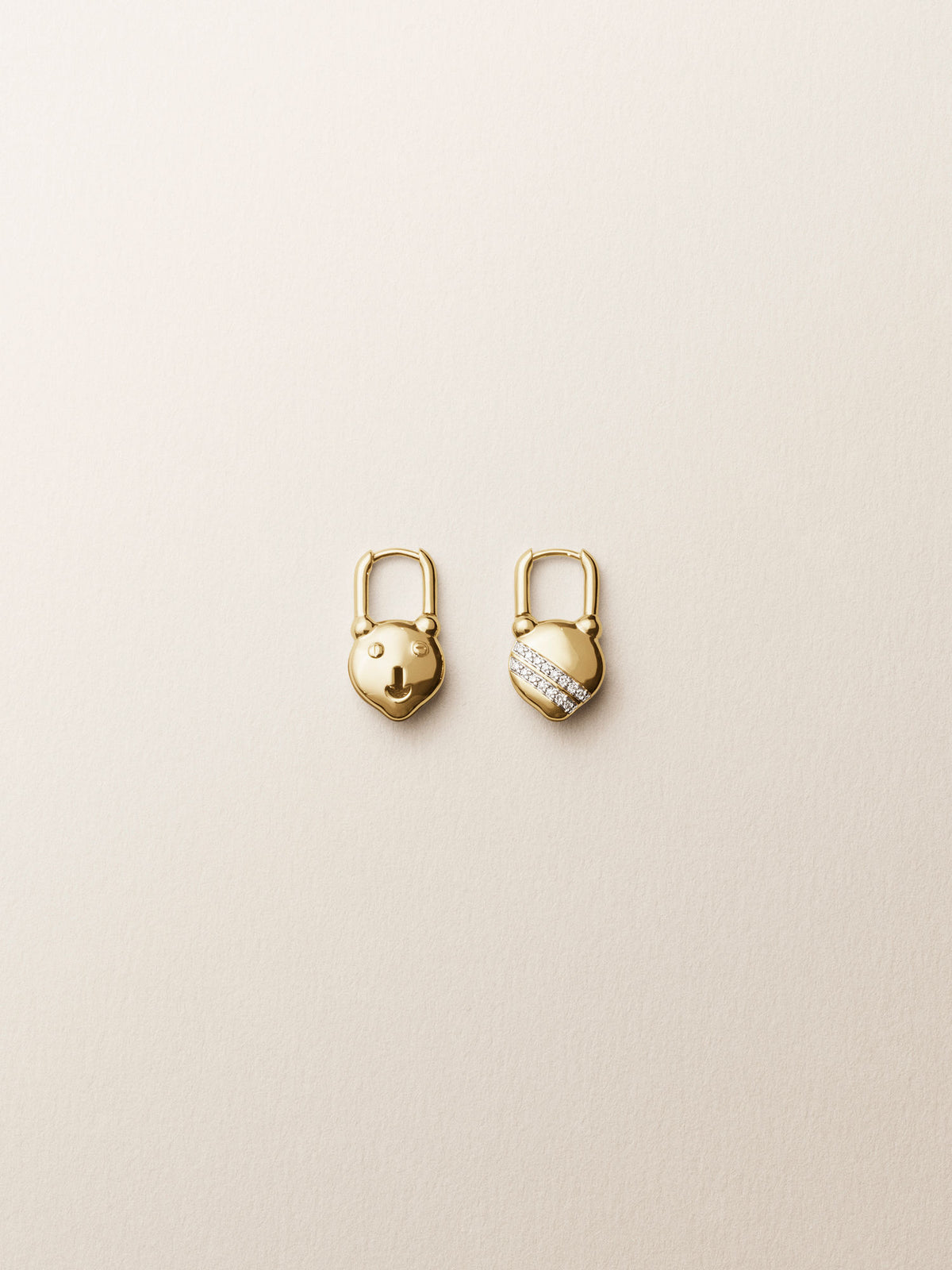 Ted 14K Guld Huggie m. Lab-Grown Diamanter