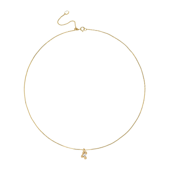 Temple 14K Gold Necklace w. Lab-grown Diamond