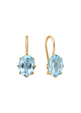 Stella 10K Gold Earrings w. Blue Topaz