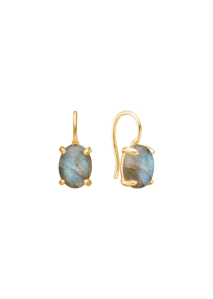 Tournure 10K Gold Earrings w. Labradorite