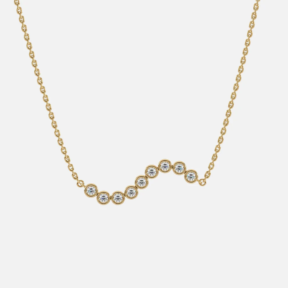 Vana 14K Gold Necklace w. Diamonds